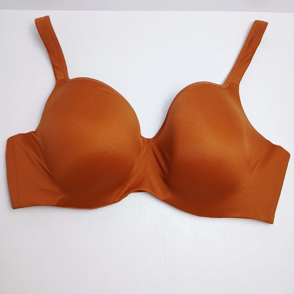 DELIMIRA Women Balconette Bra Terracotta Brown Underwire Seamless 44E NWOT - Picture 4 of 9